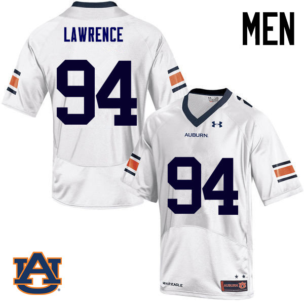 Men Auburn Tigers #94 Devaroe Lawrence College Football Jerseys Sale-White